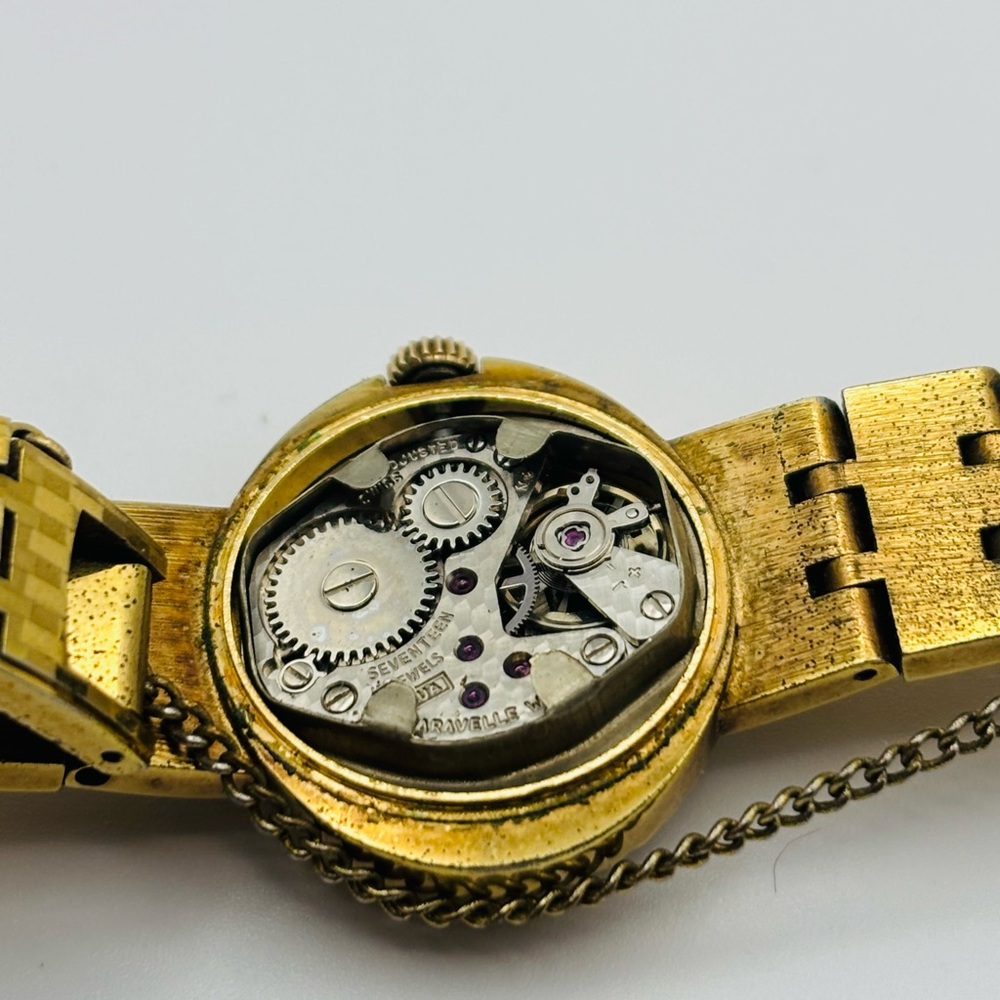 Vintage Caravelle Watch – Classic Gold-tone with Mother of Pearl Dial - Picture 14 of 16
